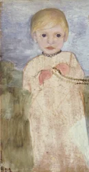 Mieke Vogeler z naszyjnikiem z pereł